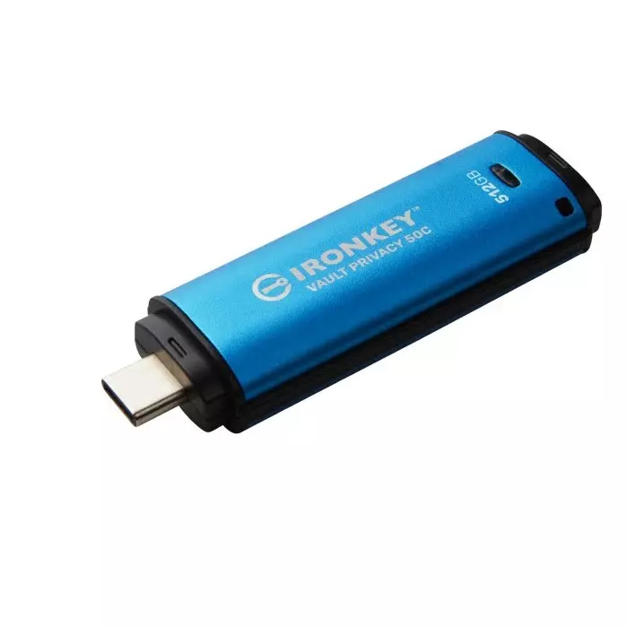 Kingston IronKey Vault Privacy 50C 512 GB USB 3.2 USB Flash Drive, IKVP50C/512GB