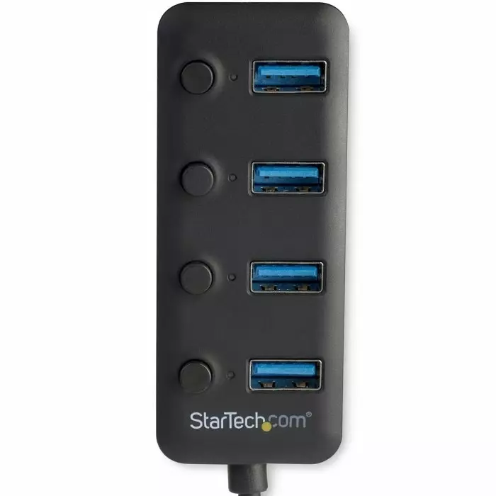 StarTech.com USB Hub 4 Ports USB 3.0 USB-A 85 mm x 34.9 mm x 1.9 cm, HB30A4AIB