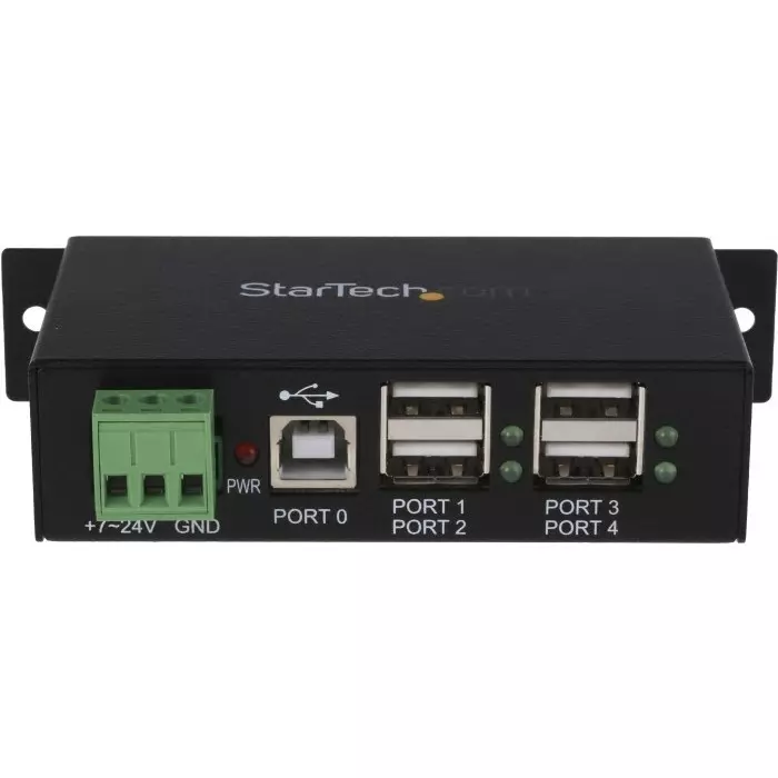 StarTech.com USB Hub 4 Ports USB 2.0 USB-A Terminal Connector Powered 114.5x57.3x26.3 mm, ST4200USBM