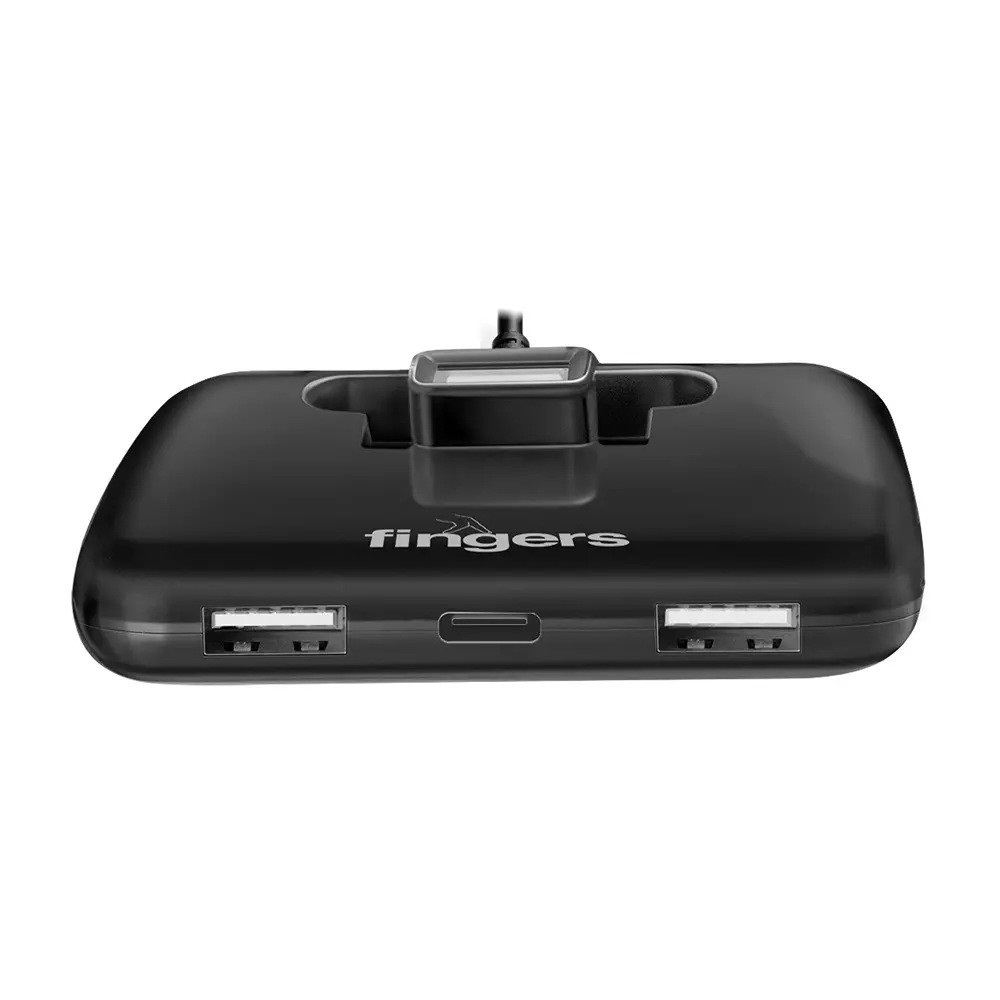 fingers-usb-hub-usb-interface-4-ports-3-x-usb-20-1-x-type-c-20-jet-piano-black-color-quadrant-cu20