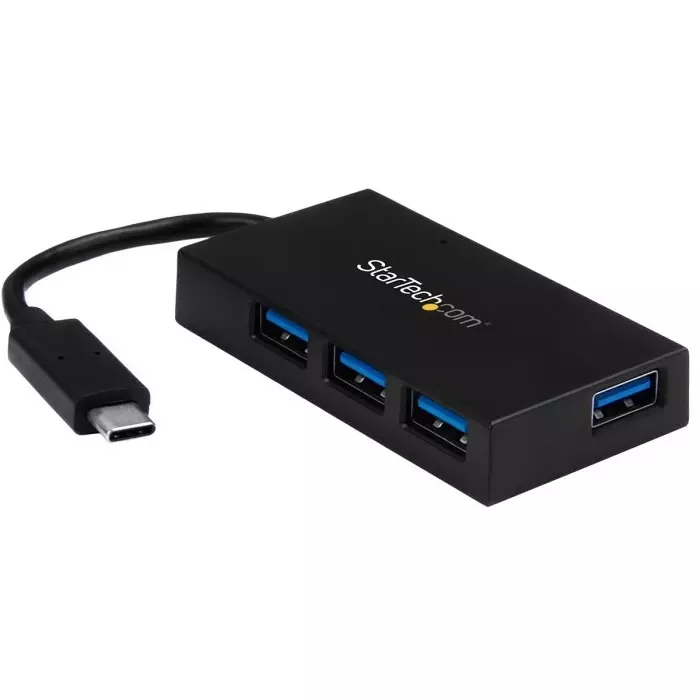 StarTech.com USB Hub 4 Ports USB 3.0 USB-A 39 mm x 74 mm x 1.3 cm, HB30C4AFS