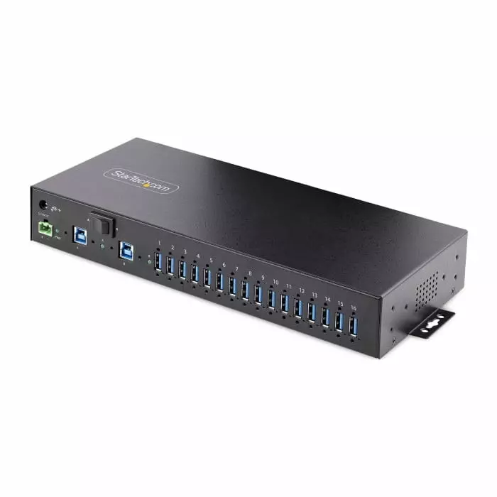 StarTech.com USB Hub 16 Ports USB 3.0 USB-A AC Adapter Powered 368x273x98 mm, 5G16AINDS-USB-A-HUB