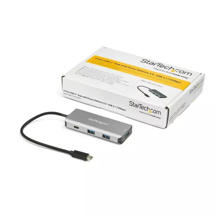 StarTech.com USB Hub 4 Ports USB 3.1 USB-A USB-C 45x95x16 mm, HB31C3A1CPD3