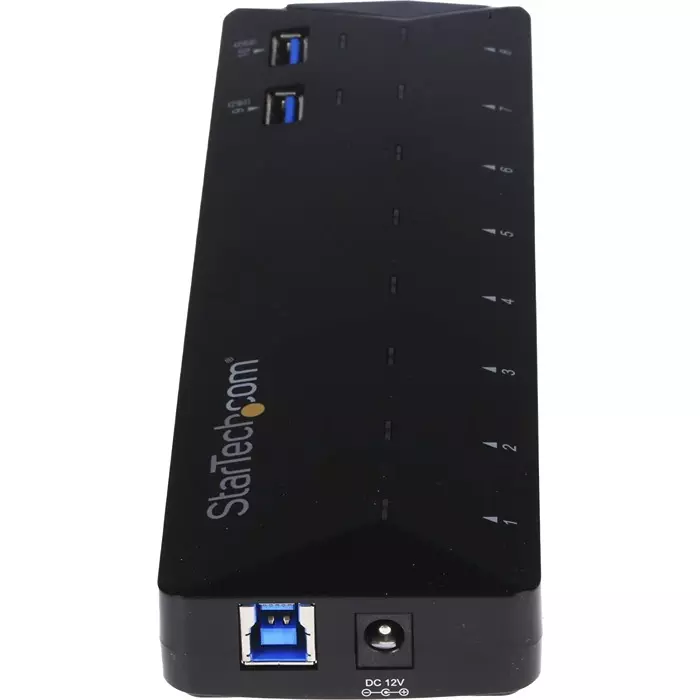 StarTech.com USB Hub 10 Ports USB 3.0 USB-A AC Adapter Powered 201x60x24 mm, ST103008U2C