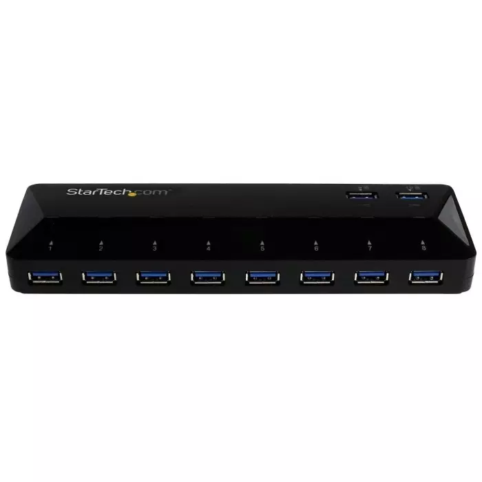 StarTech.com USB Hub 10 Ports USB 3.0 USB-A AC Adapter Powered 201x60x24 mm, ST103008U2C