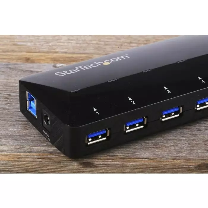 StarTech.com USB Hub 10 Ports USB 3.0 USB-A AC Adapter Powered 201x60x24 mm, ST103008U2C