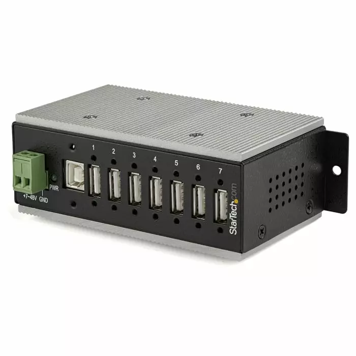 StarTech.com USB Hub 7 Ports USB 2.0 USB-A Terminal Connector Powered 13.2 cm, HB20A7AME