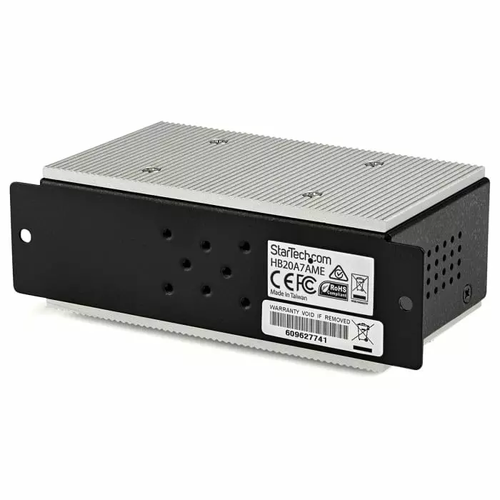 StarTech.com USB Hub 7 Ports USB 2.0 USB-A Terminal Connector Powered 13.2 cm, HB20A7AME