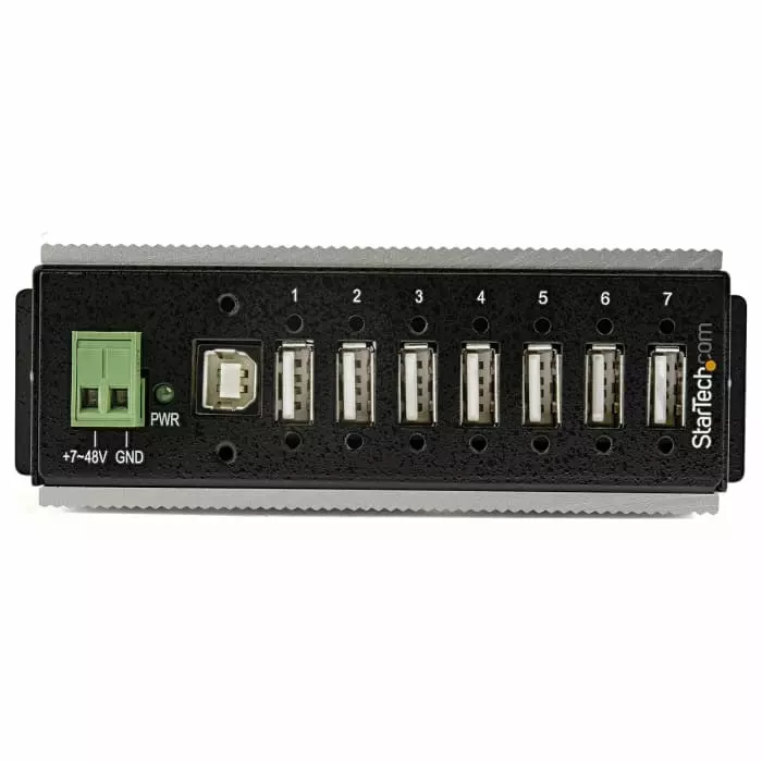 StarTech.com USB Hub 7 Ports USB 2.0 USB-A Terminal Connector Powered 13.2 cm, HB20A7AME