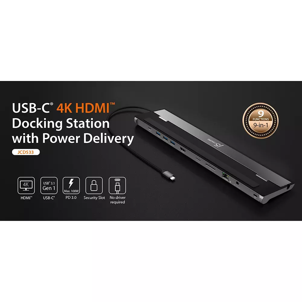 J5Create Powerful 7 Port USB 3.0 Hub with Super Speed Data Transfer & Fast Charging for Laptops, MacBooks, and PCs, JUH377