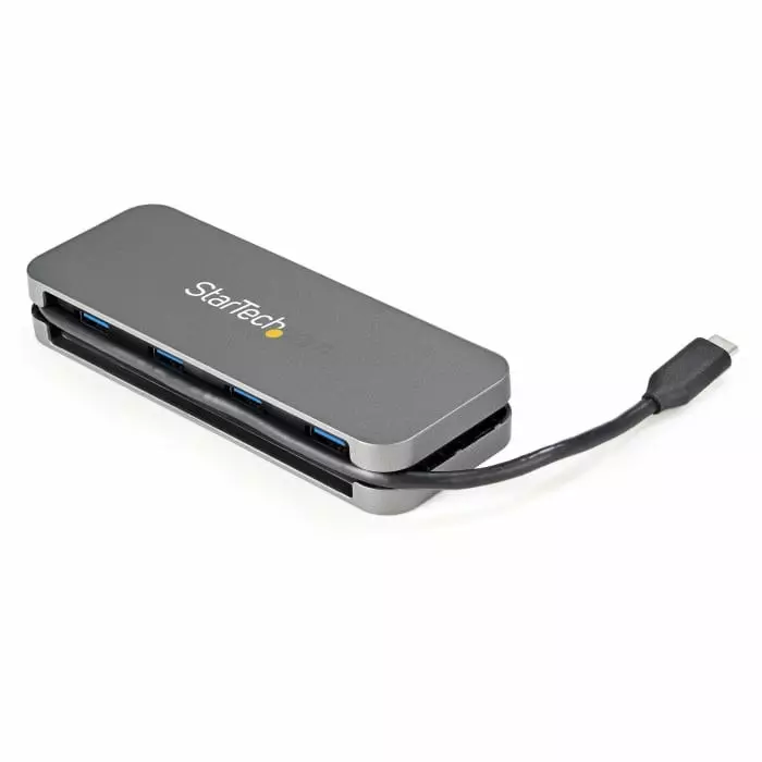 StarTech.com USB Hub 4 Ports USB 3.0 USB-A USB-C 50x13.5x20 mm, HB30CM4AB