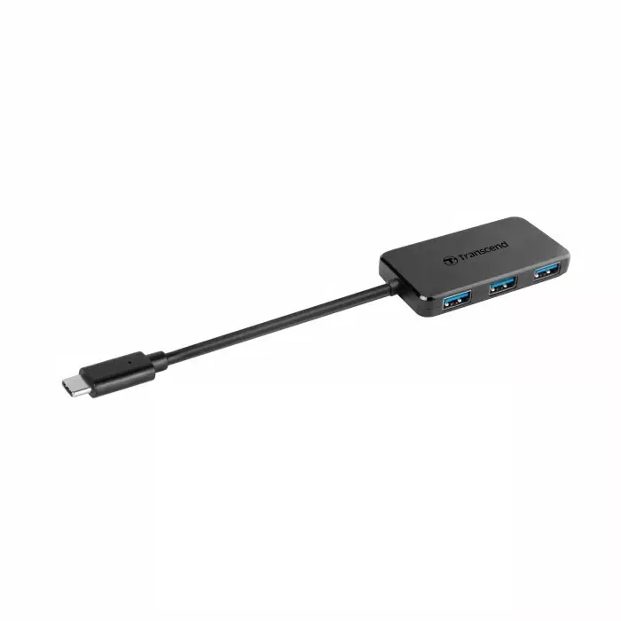 Transcend 4 Port USB 3.1 USB A, USB CHub, USB Powered, 73.8 x 37.2 x 10.4mm, TS-HUB2C