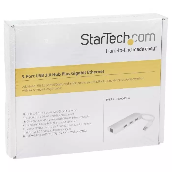 StarTech.com USB Hub 3 Ports USB 3.0 USB-A 110x34x18 mm, ST3300G3UA