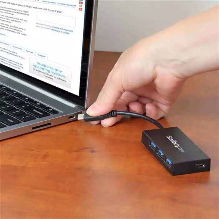StarTech.com USB Hub 4 Ports USB 3.1 USB-A USB-C 75x40x13 mm, HB30C3A1CFB