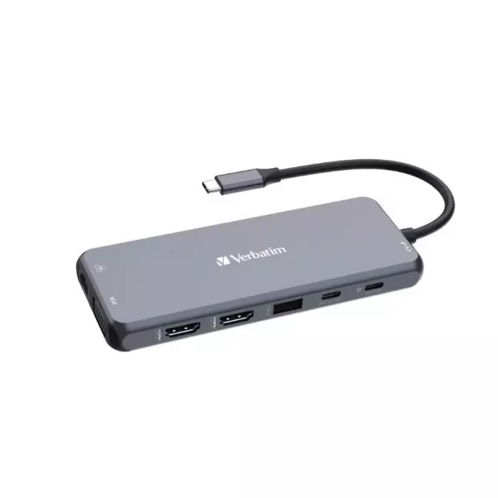 Verbatim 8 Port USB 2.0 USB 3.0 USB A USB CHub USB Bus Powered 140 x 55.4 x 15 mm, 32154
