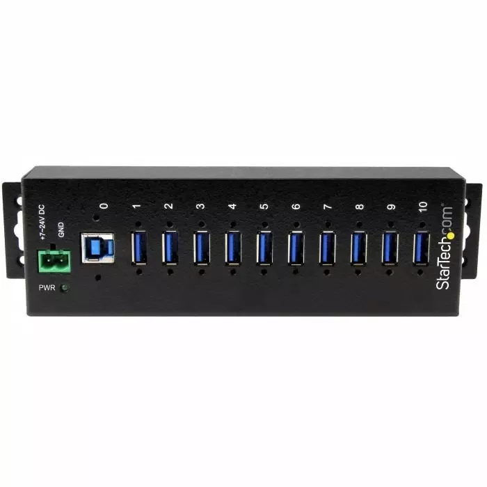 StarTech.com USB Hub 10 Ports USB 3.0 USB-A Terminal Connector Powered 198x56x31 mm, ST1030USBM