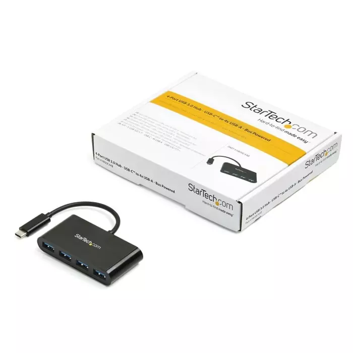 StarTech.com USB Hub 4 Ports USB 3.0 USB-A USB-C 80x41x15 mm, HB30C4AB