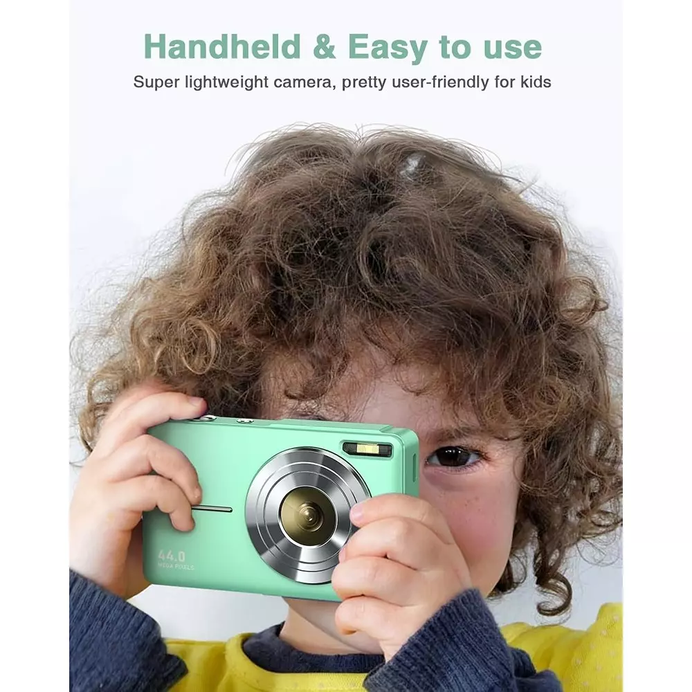 Divine 1080p Digital Camera 44 MP 16X Powefull Zoom Light Green with 32 GB Card and Anti Shake DC403-LF