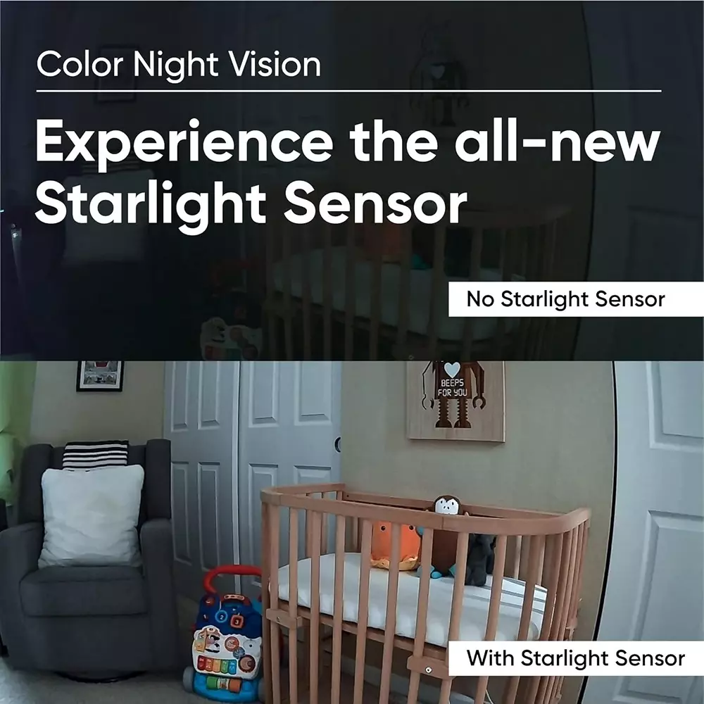 Divine 1080p Smart Security Camera with Color Night Vision, Two-Way Audio, Motion Detection and Alexa Plug-in for Baby, Pet Monitor