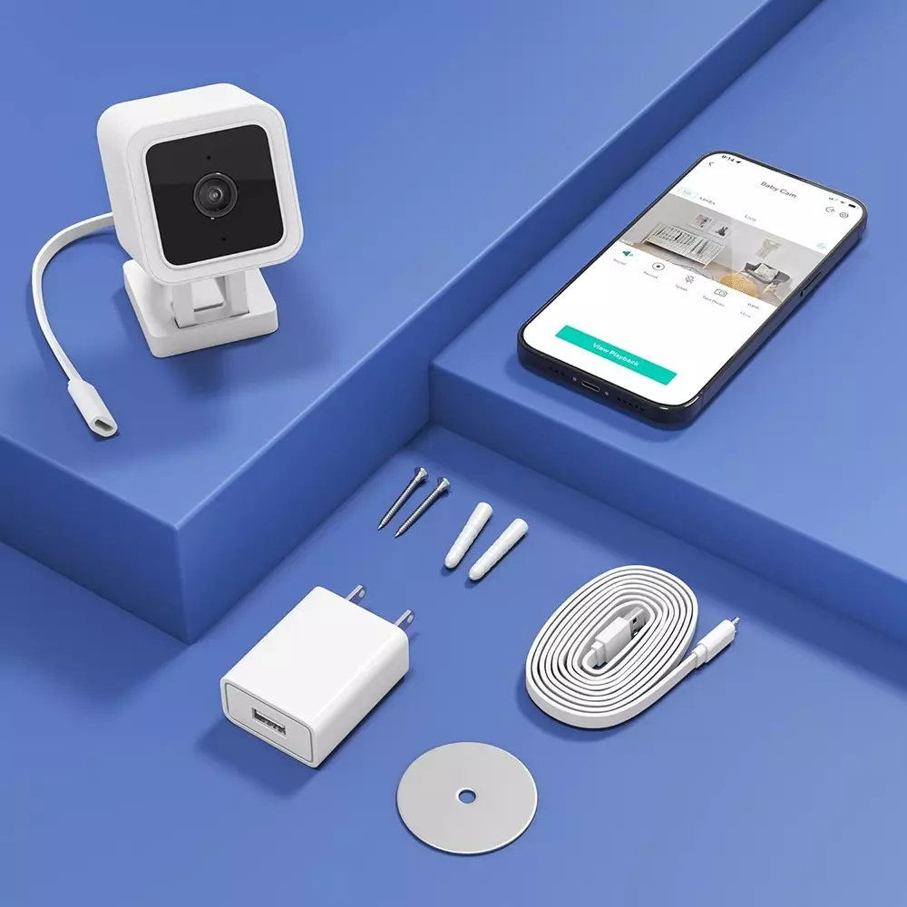Divine 1080p Smart Security Camera with Color Night Vision, Two-Way Audio, Motion Detection and Alexa Plug-in for Baby, Pet Monitor