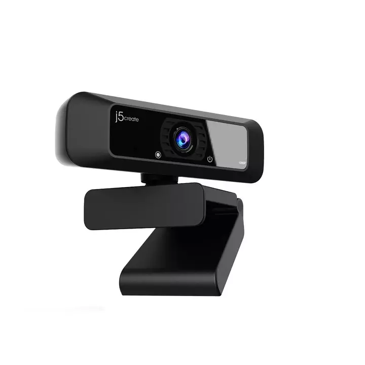 J5Create Full HD USB Webcam 360° Rotation 1080p Built-in Microphone, Low Light Enhancement, Plug & Play for Windows, macOS, Chrome OS, JVCU100