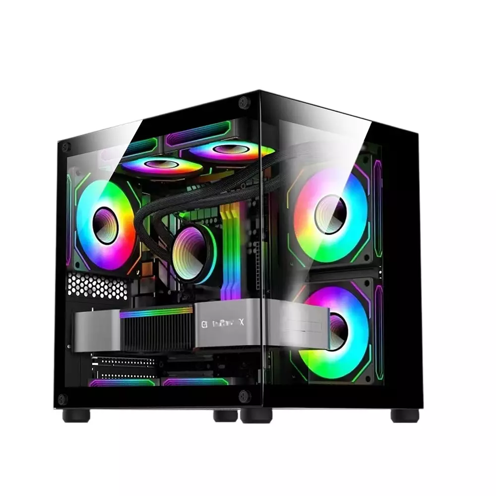 Consistent Sniper Gaming Cabinet Black Supports Micro ATX/ITX Motherboard, CIG2005