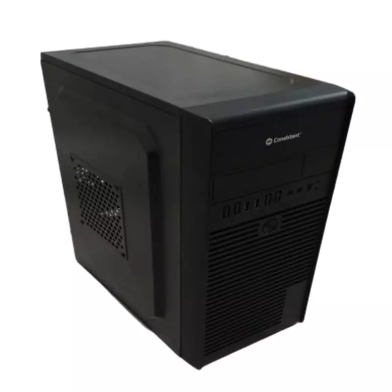 Consistent Computer Cabinet Black Supports Micro ATX Motherboard with Power Suppy, 104