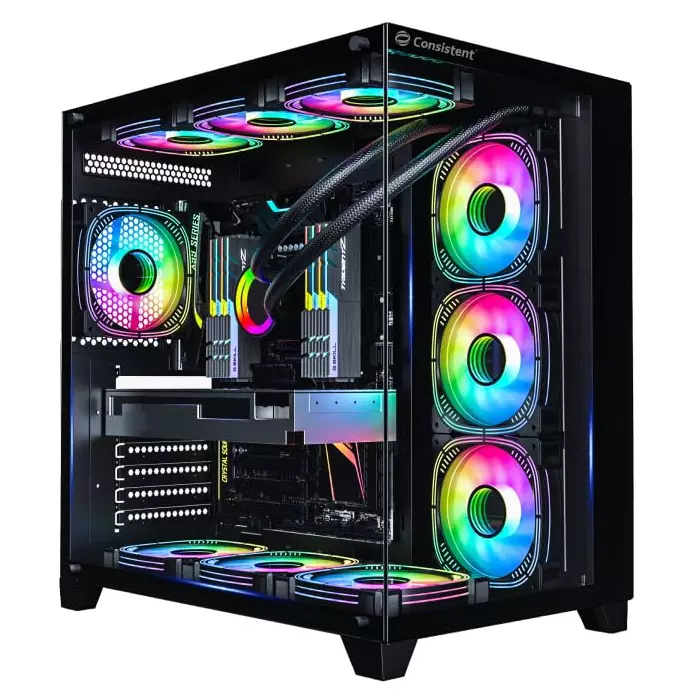 Consistent Defender Gaming Cabinet Black Supports Micro ATX/Mini-ITX Motherboard, CIG2013