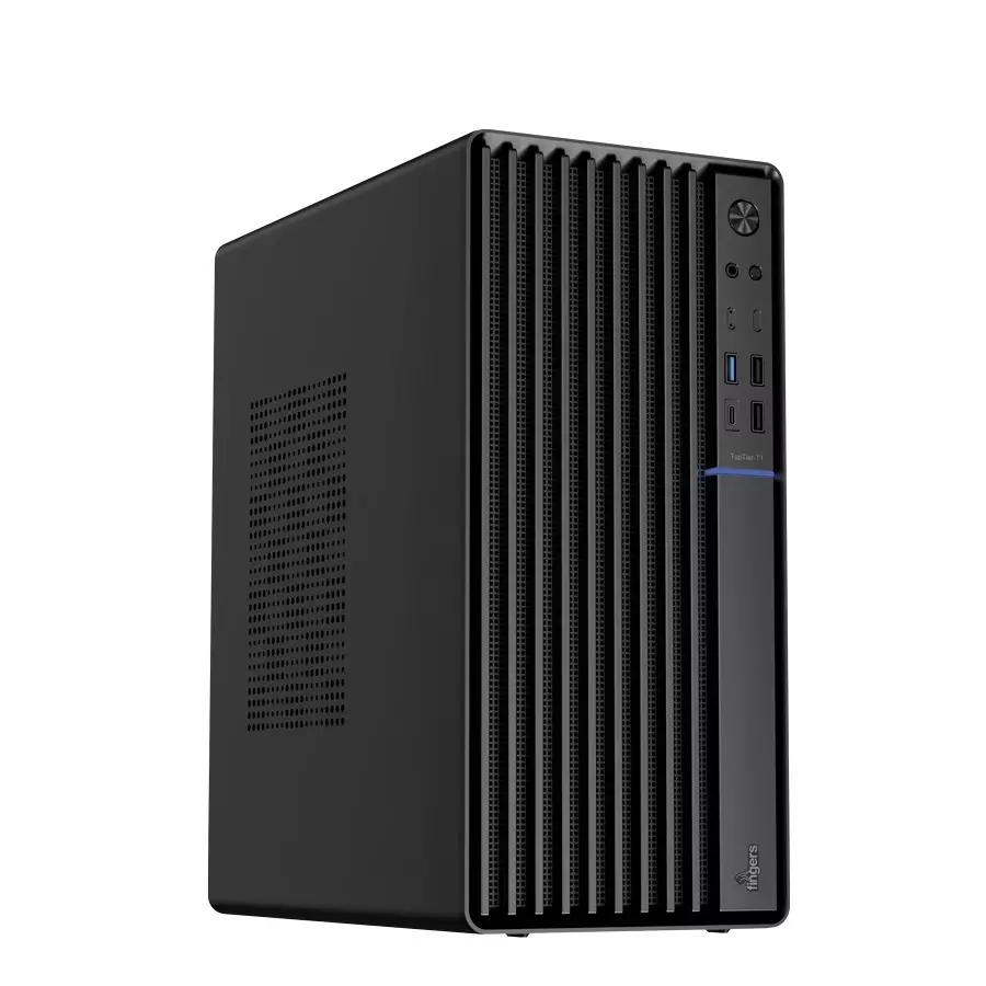 FINGERS PC Cabinet 4 PCI Slots Micro ATX Form Factor M-ATX/Mini-ITX Motherboard Compatibility Rich Black Color, TopTier-T1