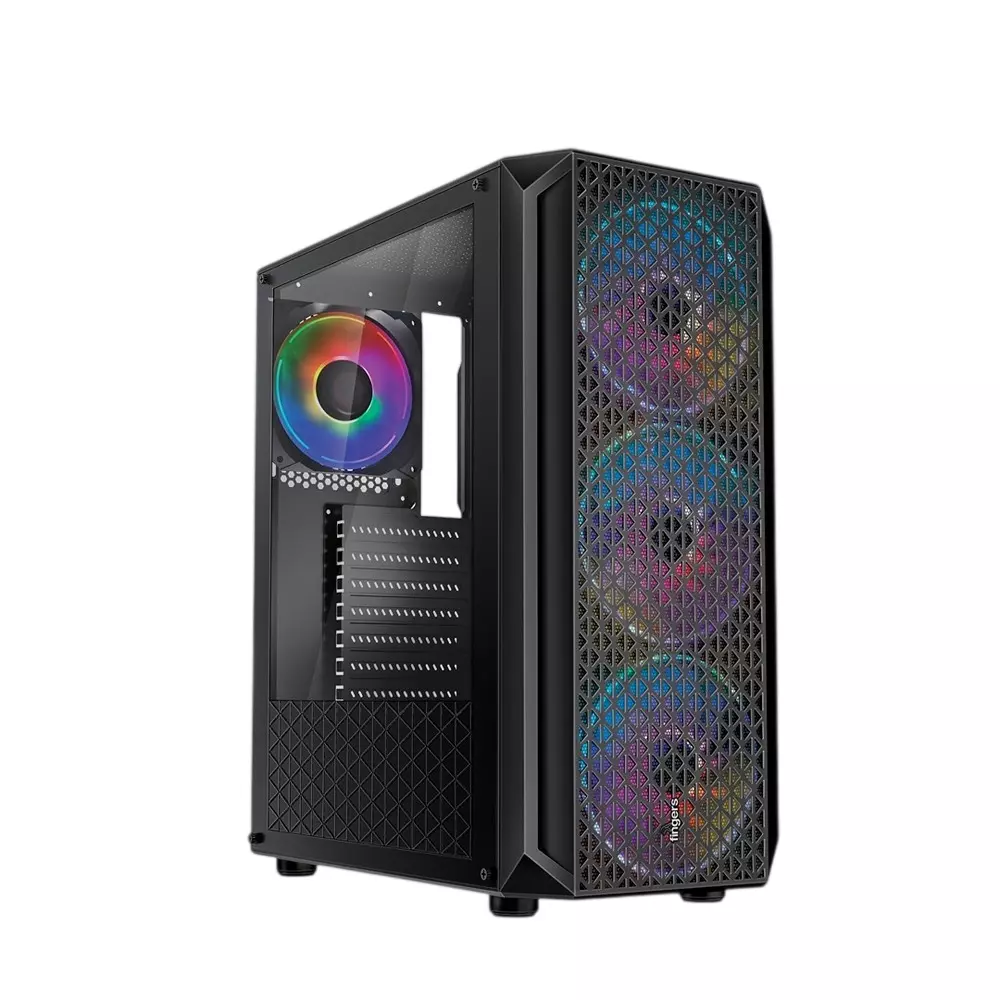 FINGERS PC Cabinet 7 PCI Slots Full ATX Form Factor Full ATX / MicroATX / Mini-ITX Motherboard Compatibility, Commando-E14