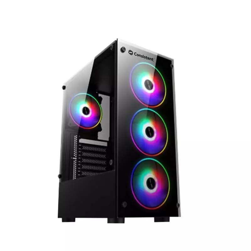 Consistent Inferno Gaming Cabinet Black Supports Micro ATX/ATX Motherboard, CIG2001