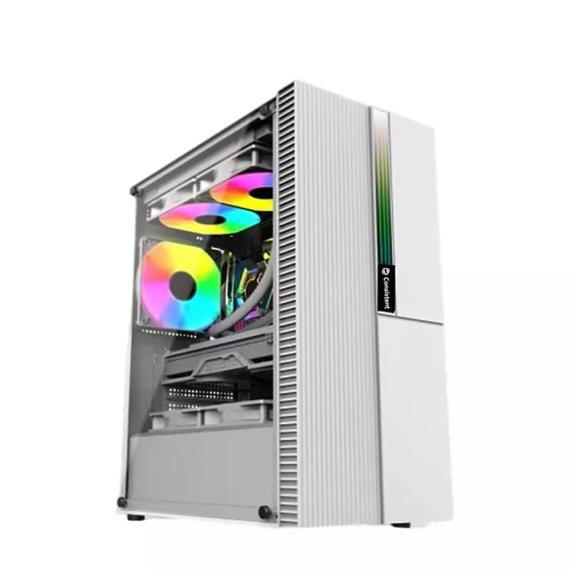 Consistent Thunder Gaming Cabinet Silver Supports Micro ATX Motherboard, CIG2004
