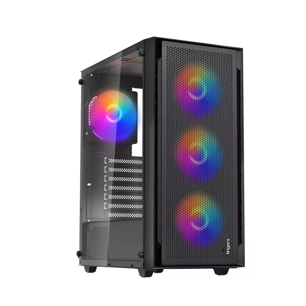 FINGERS PC Cabinet 7 PCI Slots Full ATX Form Factor ATX / MicroATX / Mini-ITX Motherboard Compatibility, Dominion-E15