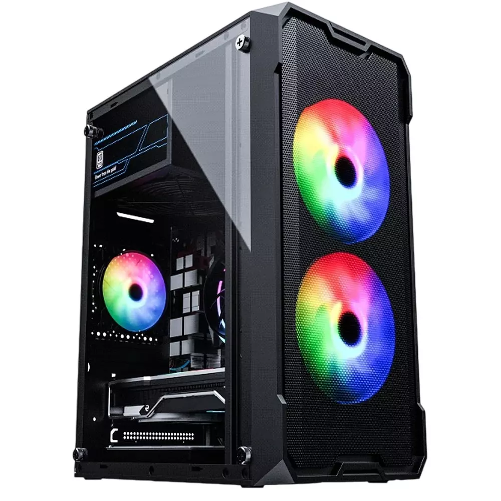 Consistent Venus Gaming Cabinet Black Supports Micro ATX Motherboard, CIG2008