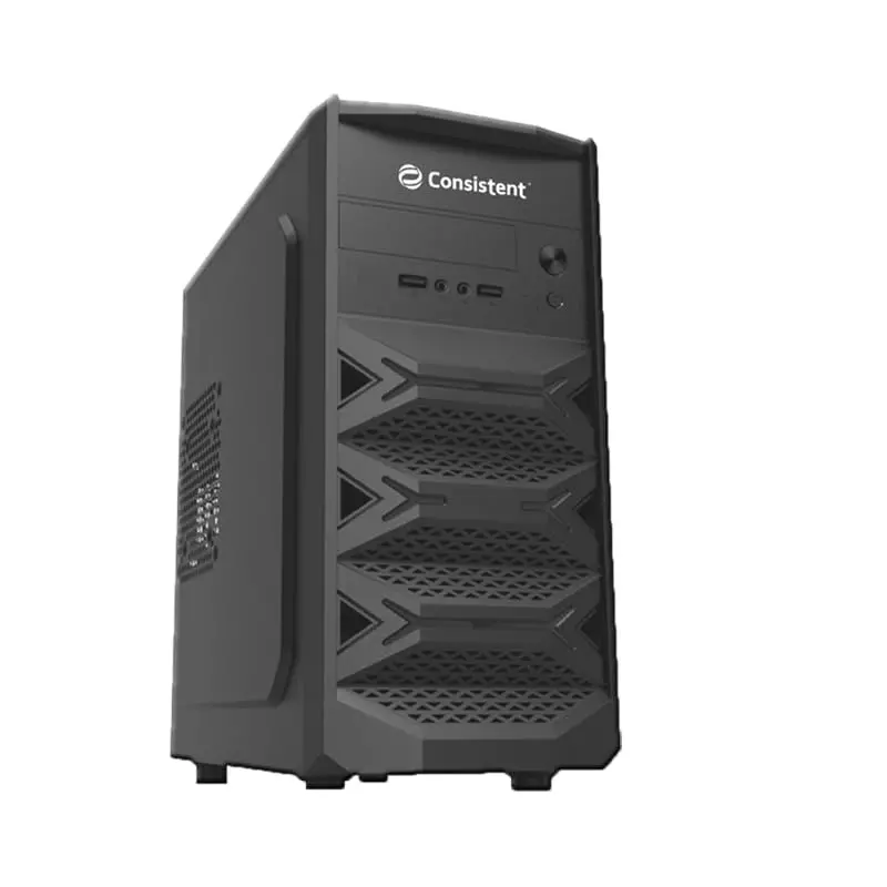 Consistent Computer Cabinet Black Supports Micro ATX Motherboard with Power Suppy, 101