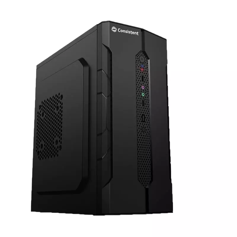 Consistent Computer Cabinet Black Supports Micro ATX Motherboard with Power Suppy, 102