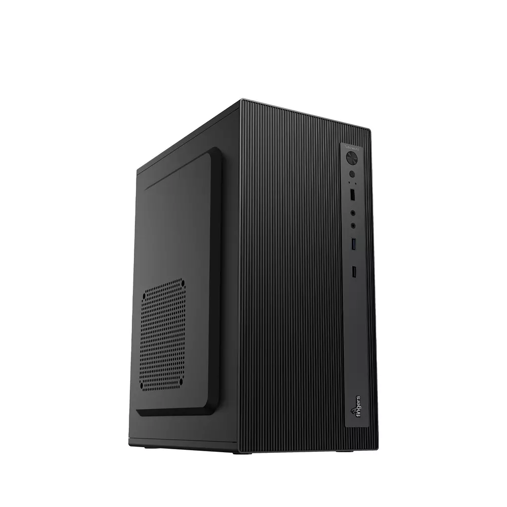 FINGERS PC Cabinet 4 PCI Slots Micro ATX Form Factor M-ATX/Mini-ITX Motherboard Compatibility Rich Black Color, TurboNeo-N2