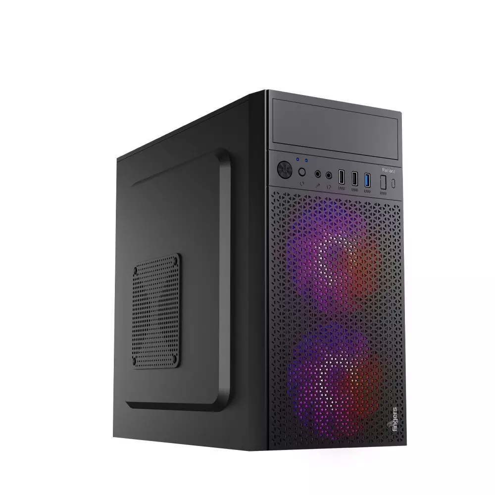 FINGERS PC Cabinet 4 PCI Slots Micro ATX Form Factor MicroATX / Mini-ITX Motherboard Compatibility, Radiant
