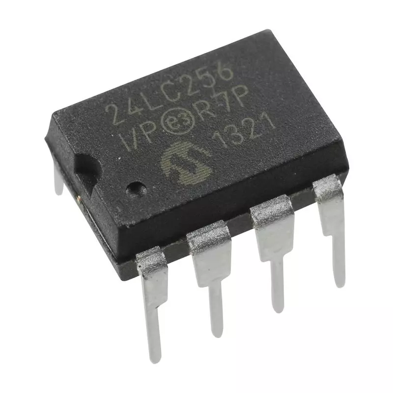MICROCHIP Eeprom IC,, 256KBIT, Serial 400KHZ DIP-8, 24LC256-I/P