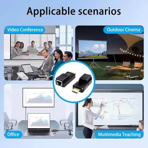 premiumav-hdmi-extender-over-lan-cable-female-rj45-male-hdmi-dvd-player-gaming-console-monitor-projector-television-black-for-industrial-use-mst-3173