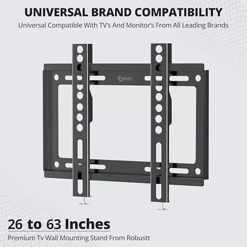 premiumav-smart-screens-wall-stand-wall-mount-tv-26-to-63-inches-black-for-industrial-use-mst-3174