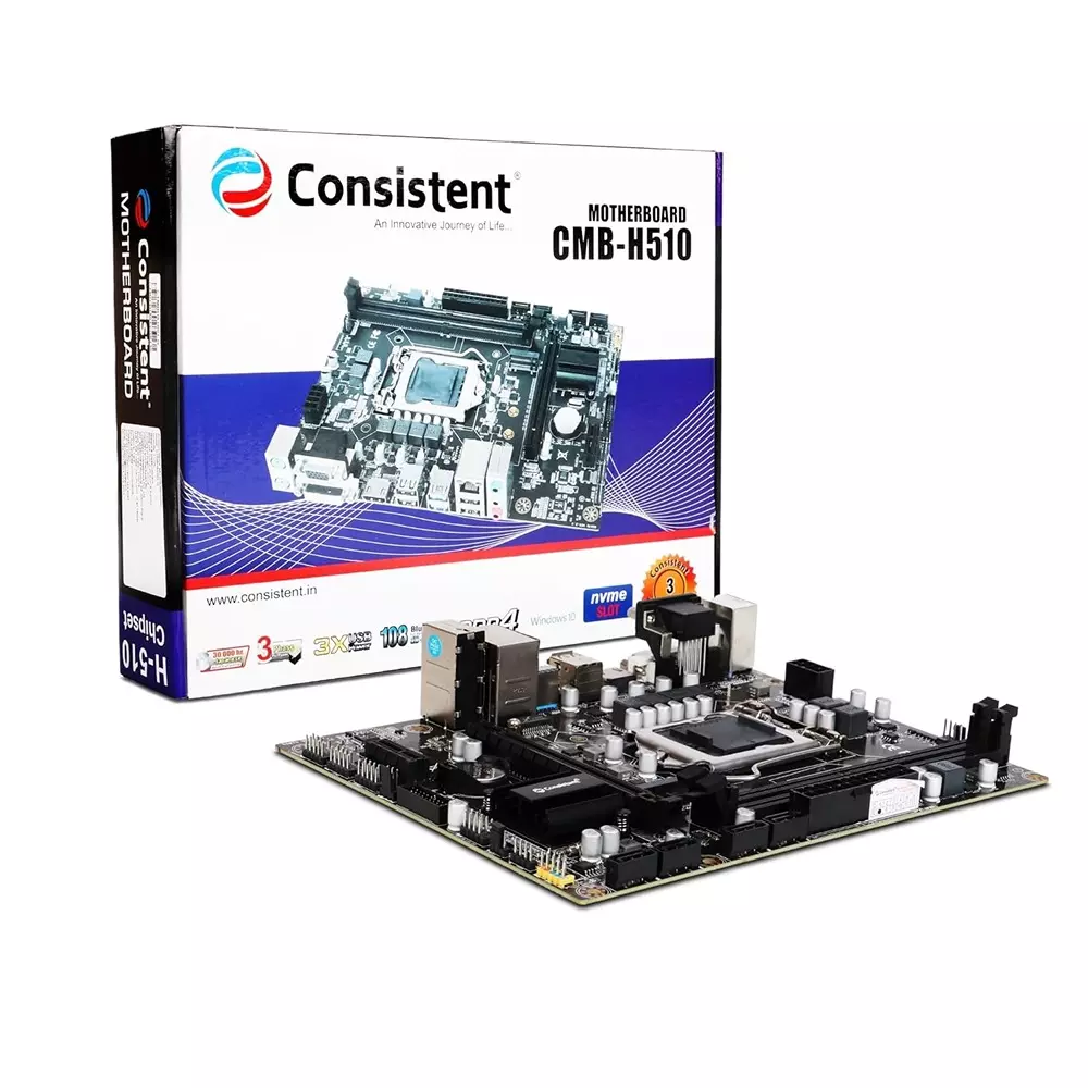 Consistent Motherboard ‎PCI-Express x16 Graphics Card Interface LGA 1200 CPU Socket with Sound Card, CMB-H510