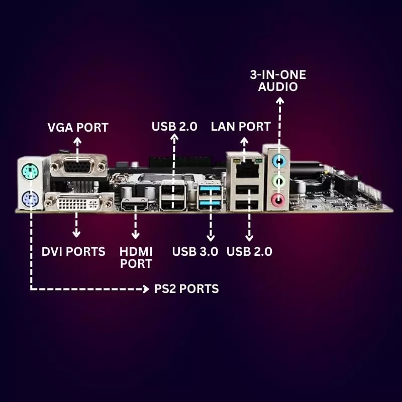 Consistent Motherboard ‎PCI-Express x16 Graphics Card Interface LGA 1200 CPU Socket with Sound Card, CMB-H510