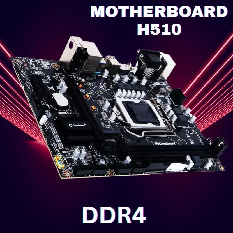 Consistent Motherboard ‎PCI-Express x16 Graphics Card Interface LGA 1200 CPU Socket with Sound Card, CMB-H510