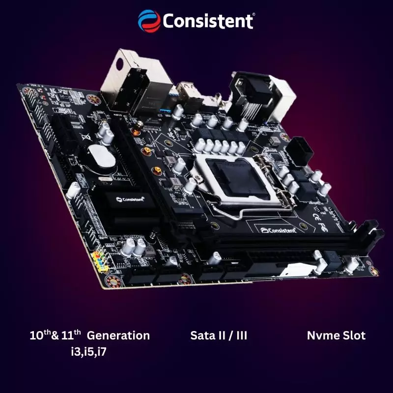 Consistent Motherboard ‎PCI-Express x16 Graphics Card Interface LGA 1200 CPU Socket with Sound Card, CMB-H510