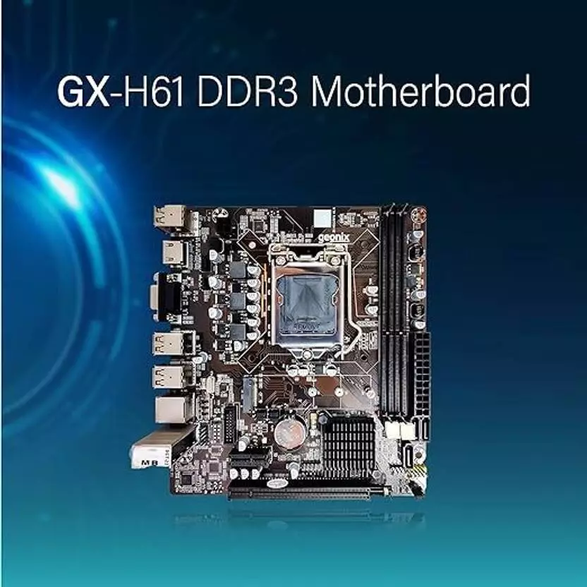 GEONIX DDR3 Motherboard LGA1155 Socket Intel H61 Chipset for Desktop