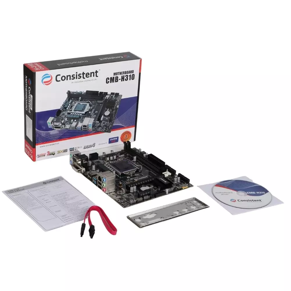 Consistent Motherboard Integrated GMA 950 Graphics Card Interface LGA 1151 CPU Socket with Sound Card, CMB-H310