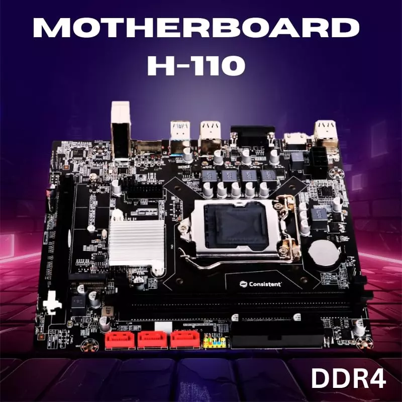 Consistent Motherboard Integrated GMA 950 Graphics Card Interface LGA 1151 CPU Socket with Sound Card, CMB-H110