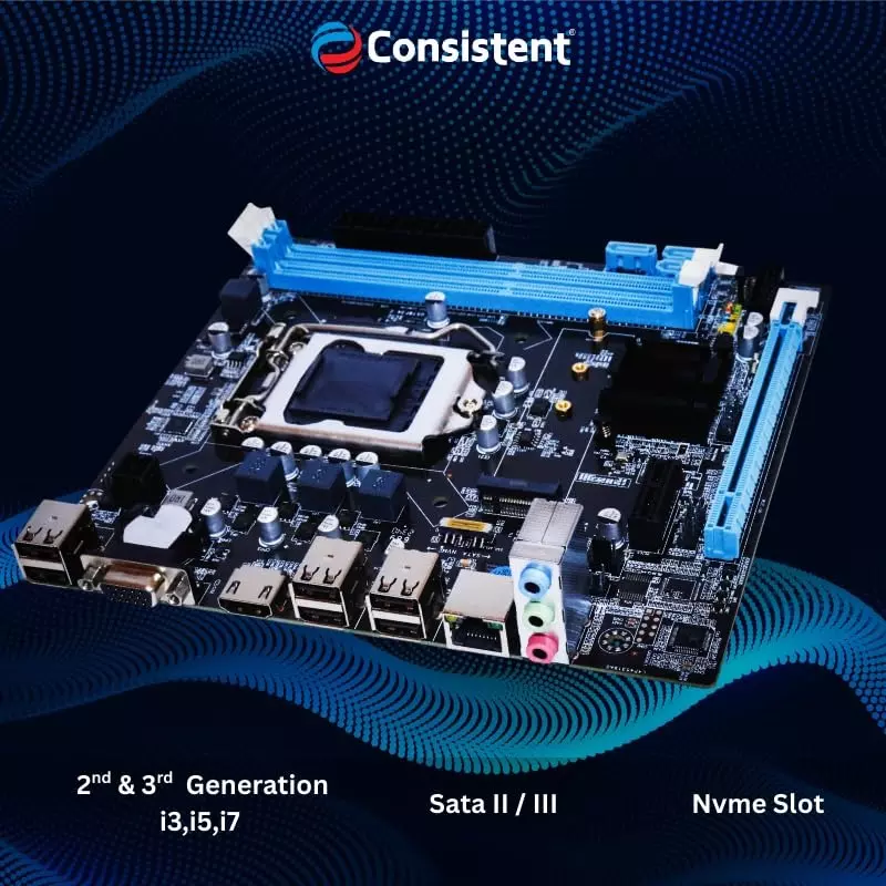 Consistent DDR3 Motherboard With NVME Slot 16 GB Ram Intel H61 + 82801GB(ICH7) Chipset