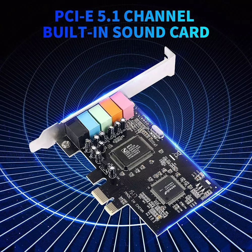 LOTA PCIe Sound Card with 5.1 Surround Sound Supports for Desktop PC, MST-3003-LT